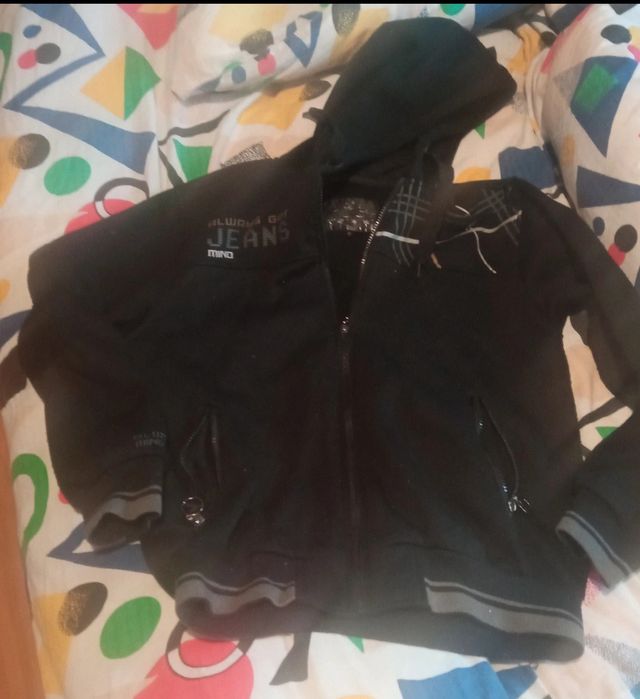 Czarna, bluza męska , rozpinana , rozm M