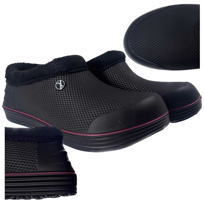 Buty Męskie Kalosze Ocieplane Jesień Zima Ogrodowe Lekkie Czarne 37-46