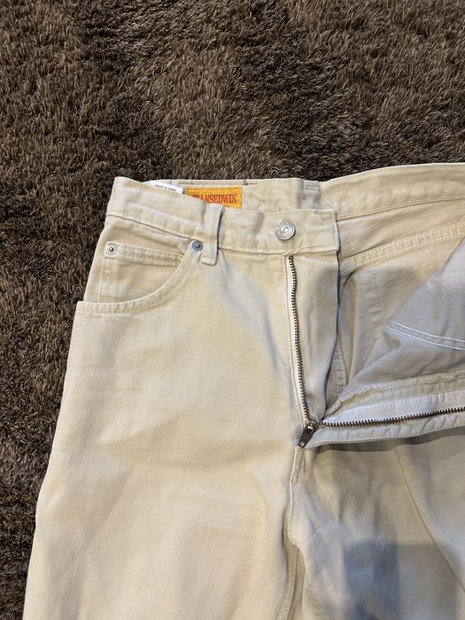 Bezowe jeansy 28/30 S z wysokim stanem