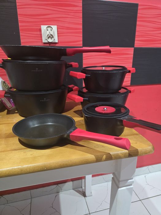Zestaw 5 garnków plus 2 patelnie Zwieger Obsidian
