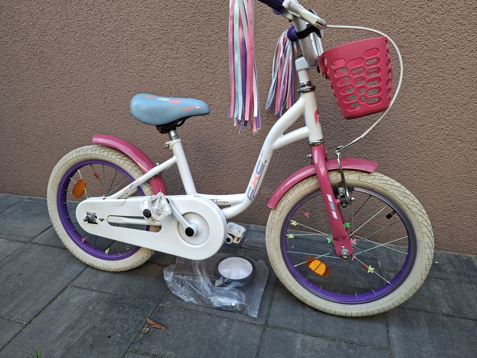 Rowerek dziewczęcy dla dziewczynki 16 cali z kółkami bocznymi  rower