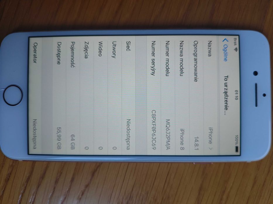 Iphone 8, 64GB, gold rose