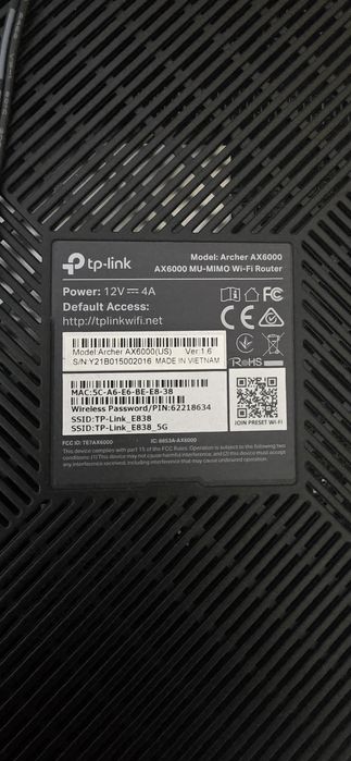 Продам роутер Tp-link Archer AX6000