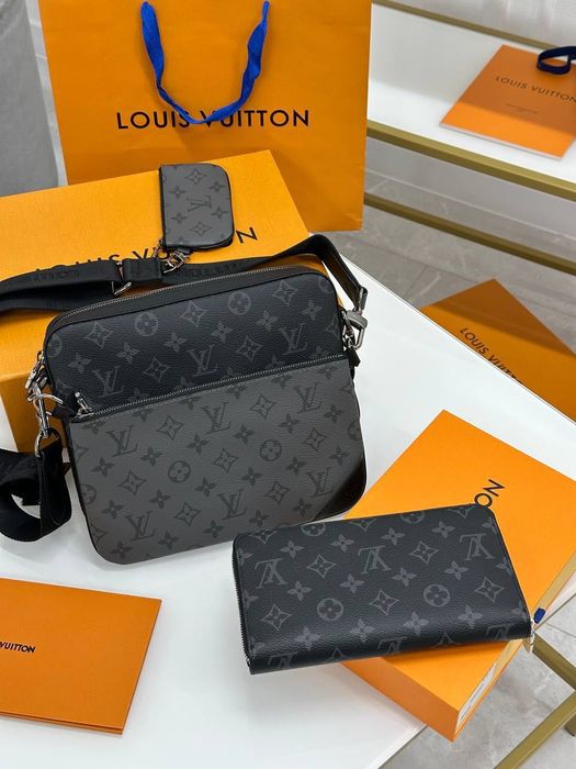 Чоловіча сумка ЛВ Луї Вітон Louis Vuitton слінг шкіряна