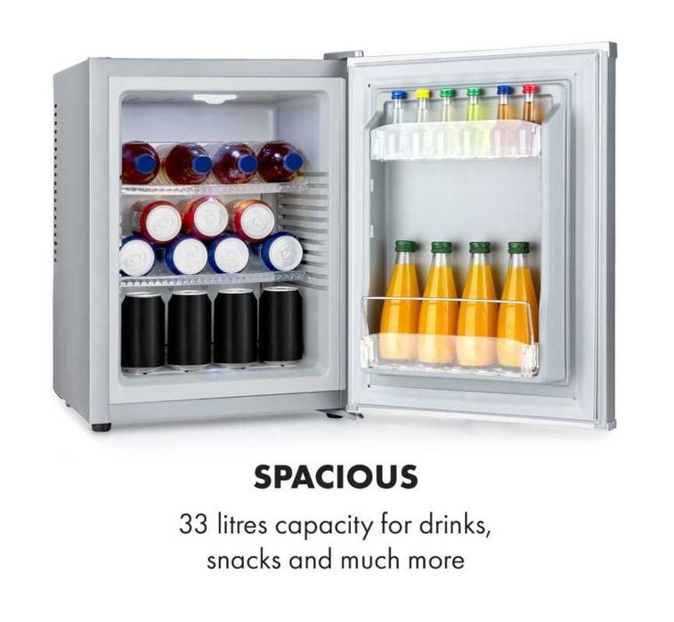 Lodówka srebrna 33L. Klarstein    S-319