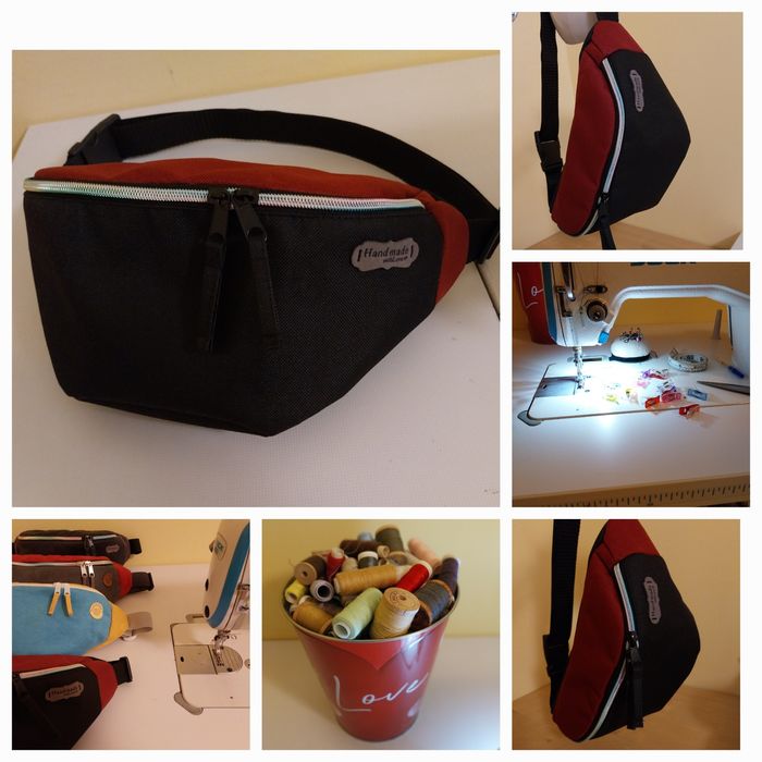 Saszetka/Nerka Duża Hand Made Kolorowa Modna