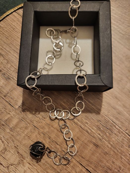 Colar de prata c/pedra