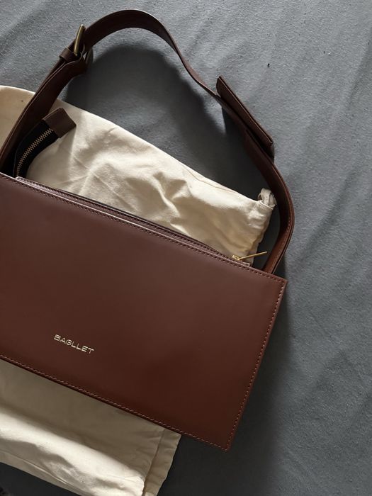 Сумка BAGLLET 126 шкіряна коричнева тоскана №4843  BAGLLET