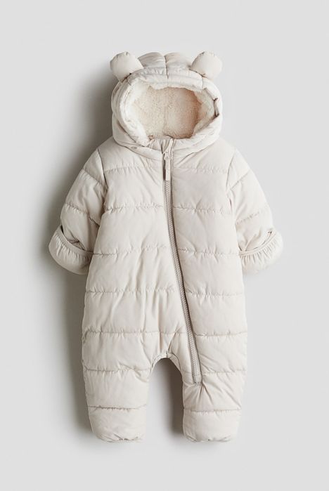 Зимовий комбінезон H&M 62 розмір (2-4 міс) молочного кольору