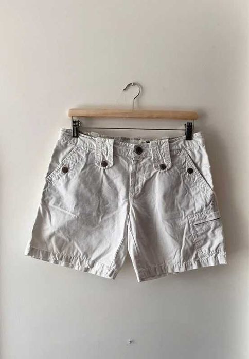 Białe spodenki szorty krótkie damskie bawełna Denim Co S 36