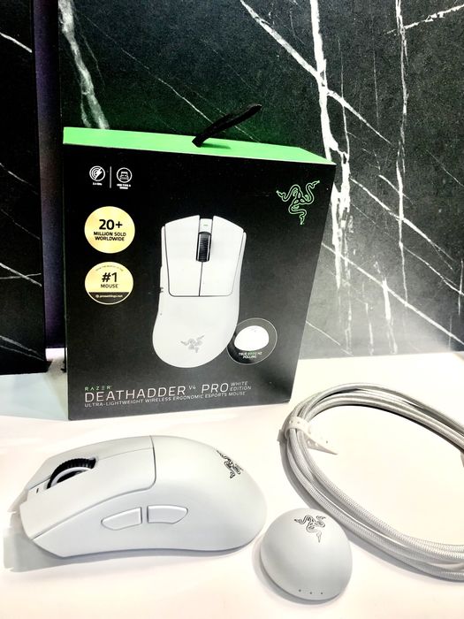 Мишка razer deathadder v4 pro white