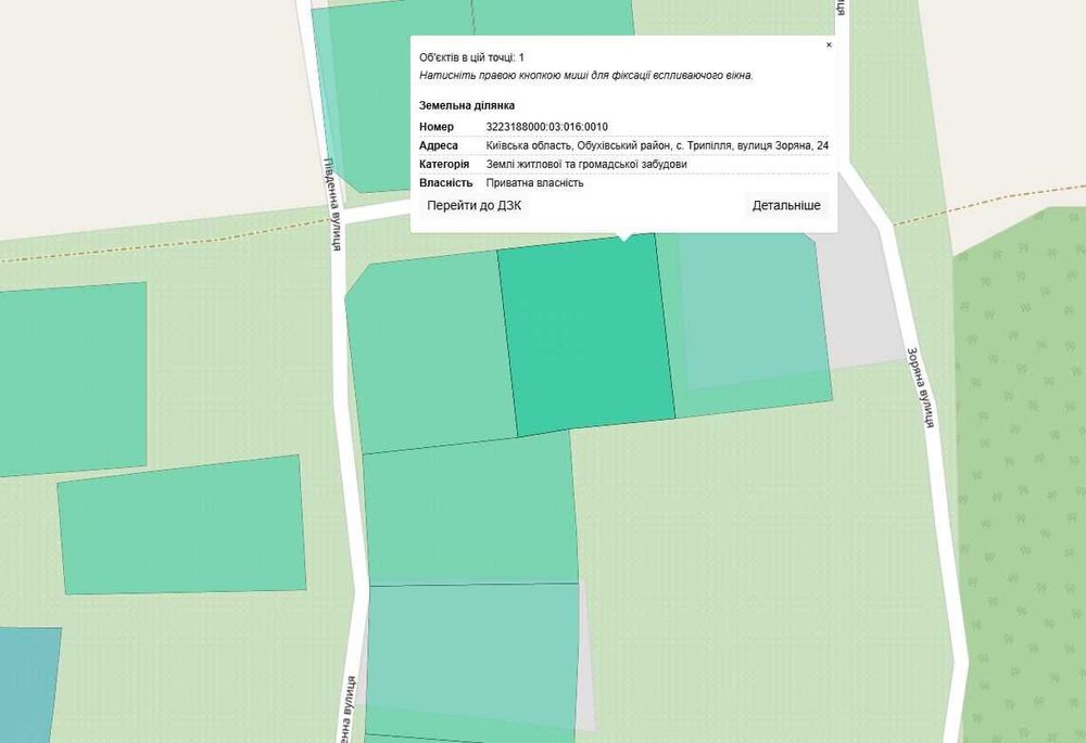 Земельна ділянка в с. Трипілля, Київська обл. – 12 сот. під забудову