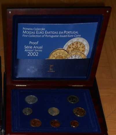 Portugal moedas PROOF 2002 INCM com estojo e certificado