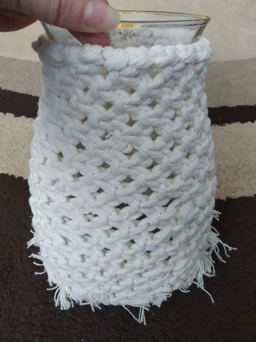 Wazony szklane makrama