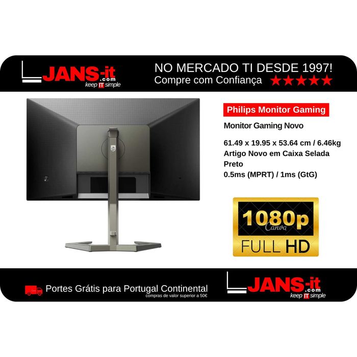 Philips Monitor Gaming | 27″ | IPS | FHD | 240Hz | 0,5ms