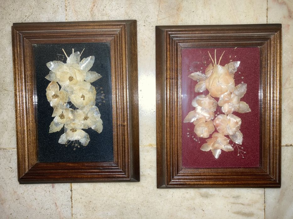 Floral Arrangement Paintings with Scale Patterns