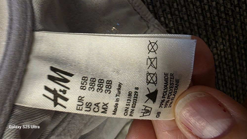Cekinowy Biustonosz Gorsetowy H&M 85B Błyszczący Push-Up Festiwal