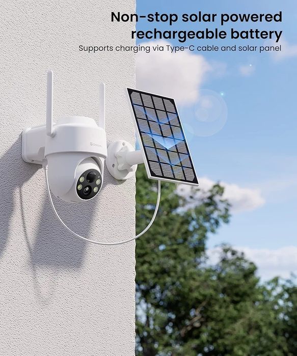 Zewnętrzna kamera monitorująca GALAYOU z baterią słoneczną – Kamera 2K