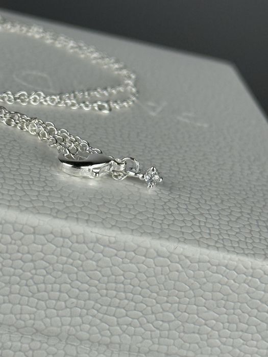 Nowy srebrny naszyjnik Pandora z sercem