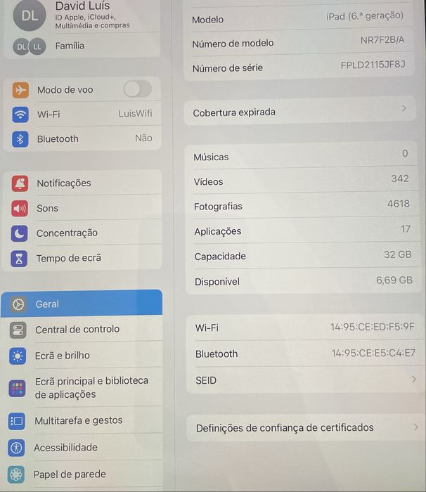 Ipad 6ª geração 32 Gb  Silver