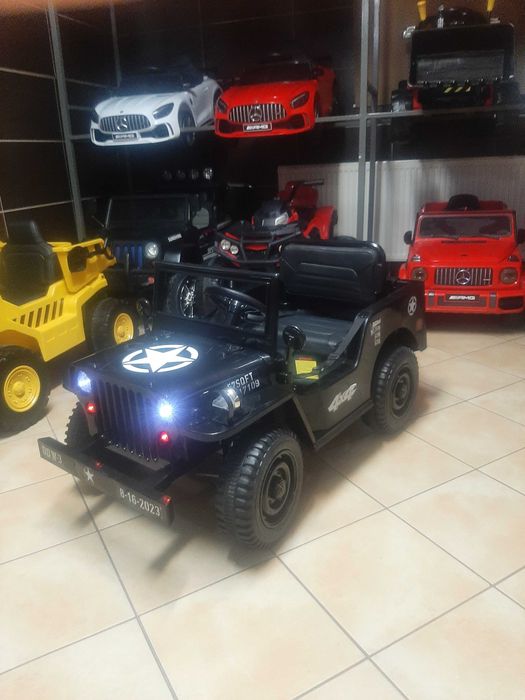 Samochód Auto Jeep Wojskowy Retro na akumulator dla dzieci Hit!