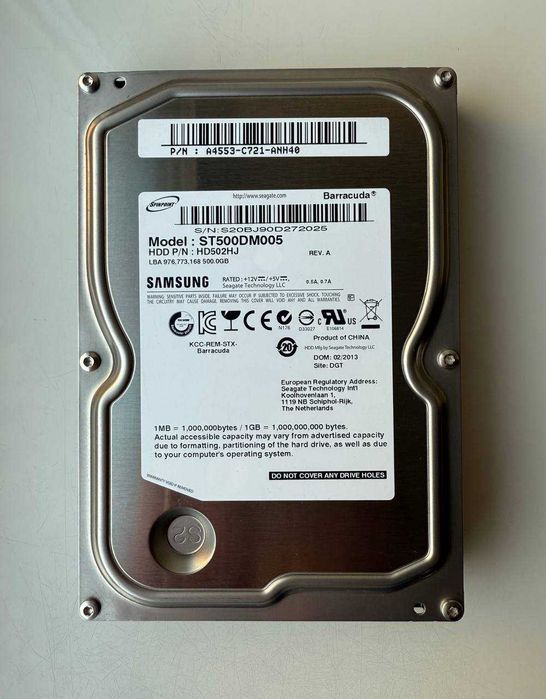 Жорсткий диск для ПК 3.5" HDD Samsung ST500DM005 500GB SATA II