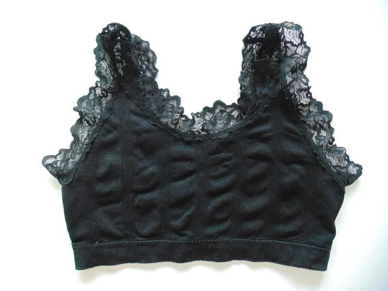 Matalan Retail nowy czarny wciągany miękki biustonosz M