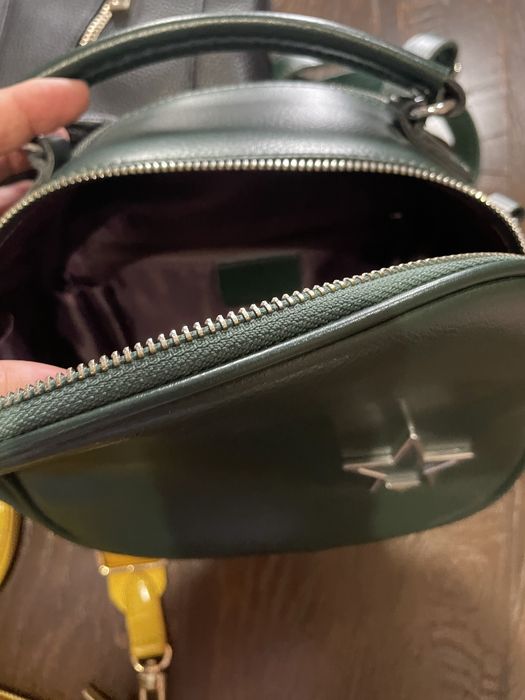 Чоботи темно зелені , нат.шкіра