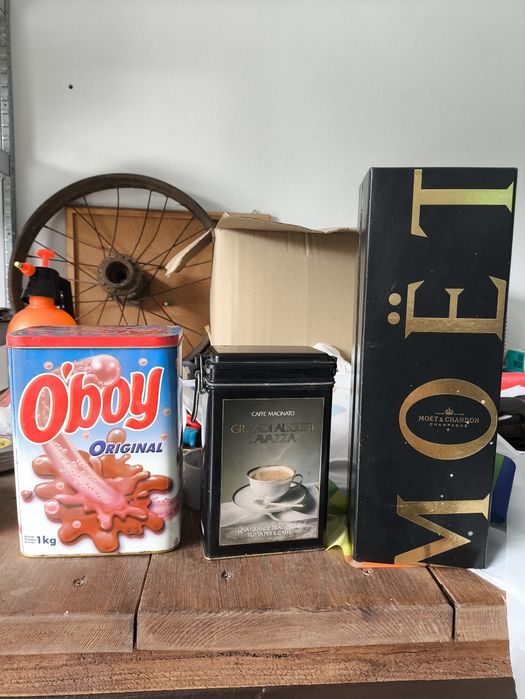 Puszka po kawie Lavazza 1991, kakao Oboy