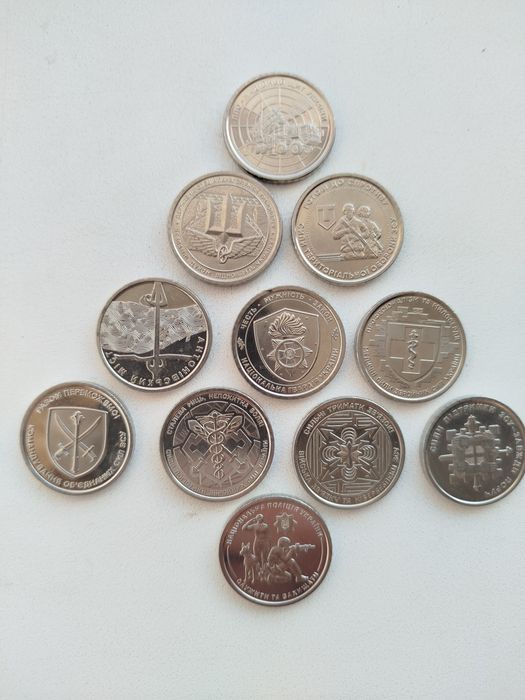 Монети . Набір всіх 13 монет 10 грн. Серія Збройні Сили України. ДСНС