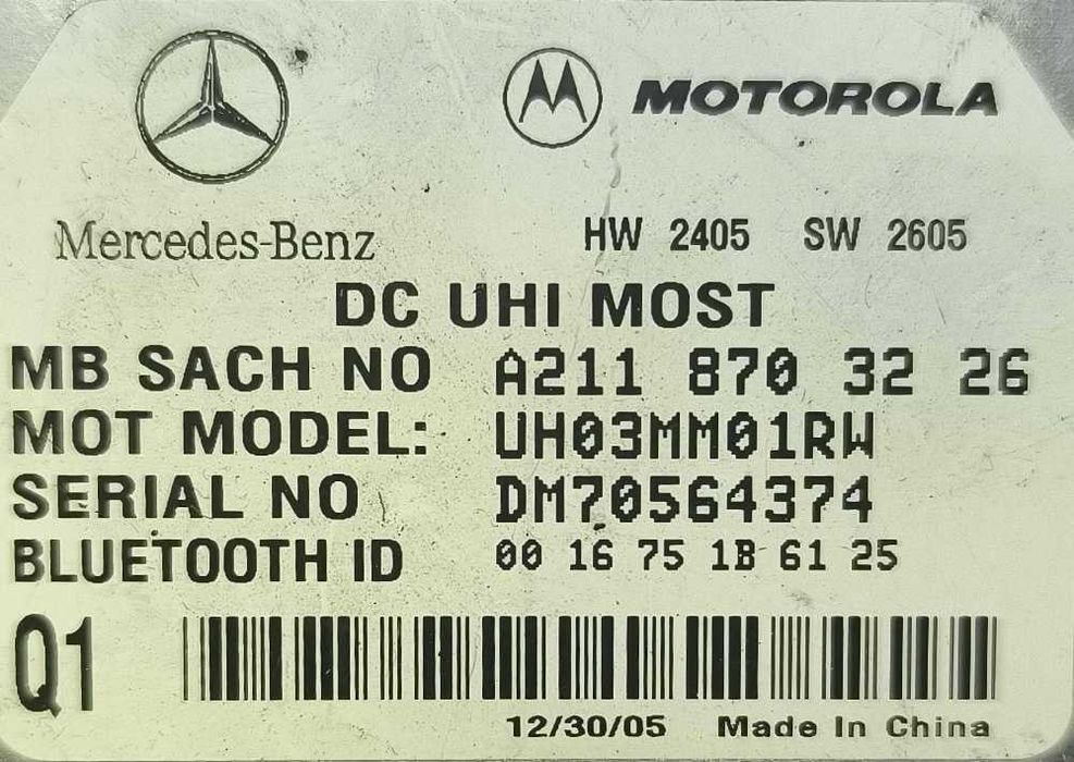 Módulo Bluetooth A2118703226 - MERCEDES-BENZ E-CLASS