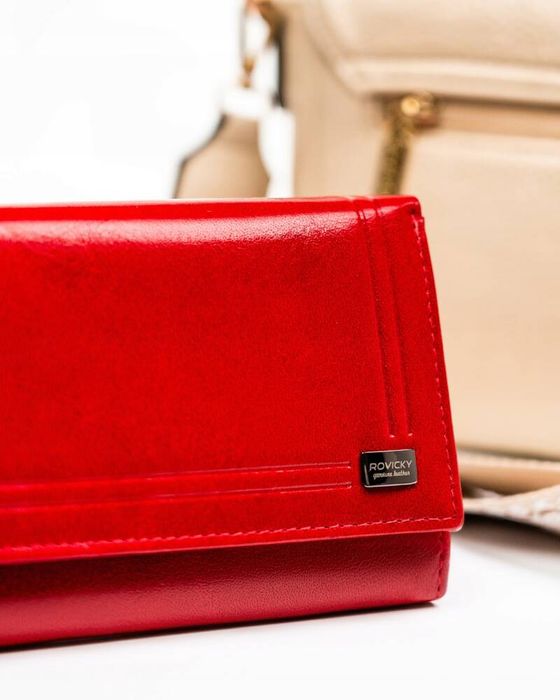 duży, pojemny portfel damski ze skóry naturalnej - rovicky