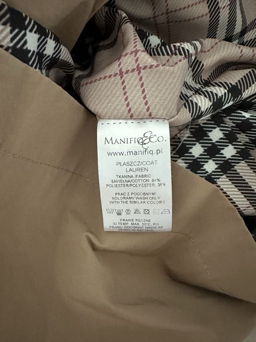 Klasyczny beżowy Trencz Lauren MANIFIQ rozm. M