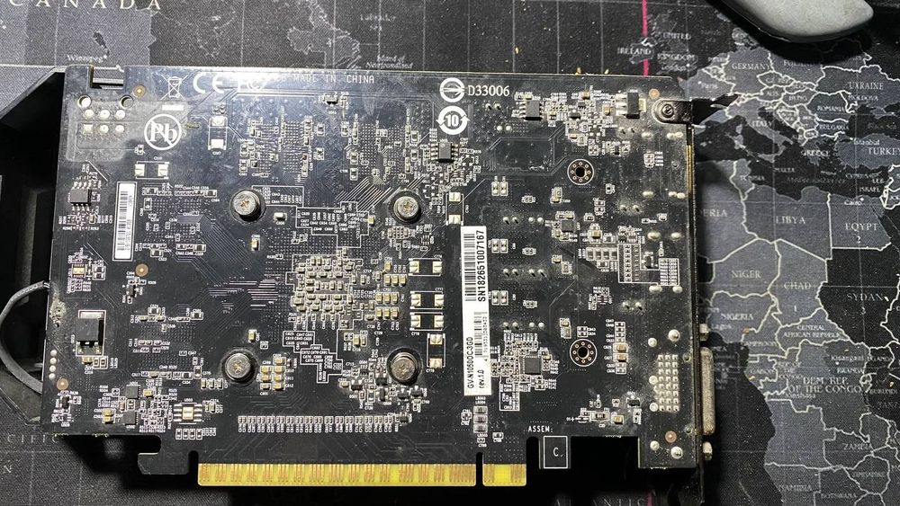 Відеокарта Gigabyte GTX 1050 3Gb(На Запчастини)