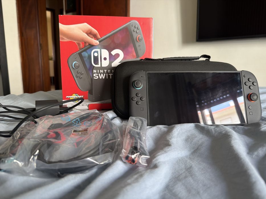 Nintendo Switch 2 + acessórios e bolsa de transporte