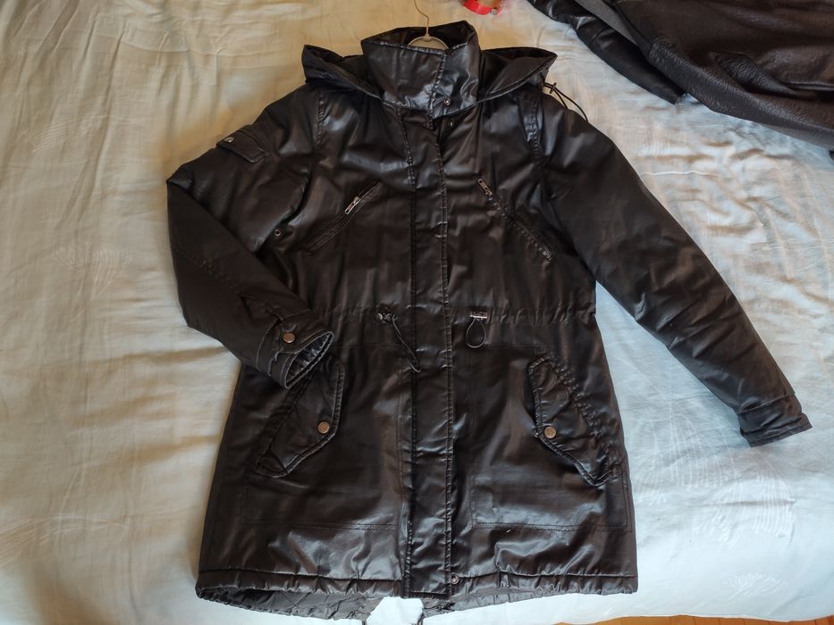 Czarna parka Papaya, rozmiar M/L