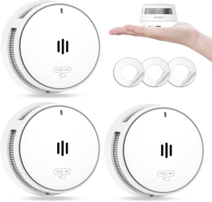 WISUALARM Alarm przeciwpożarowy 10 lat baterii alarmy przeciwpożarowe