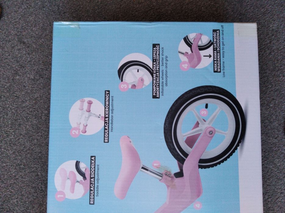 Rowerek  biegowy Spokey , nylonowa rama, lekki 2,9 kg, regulowany