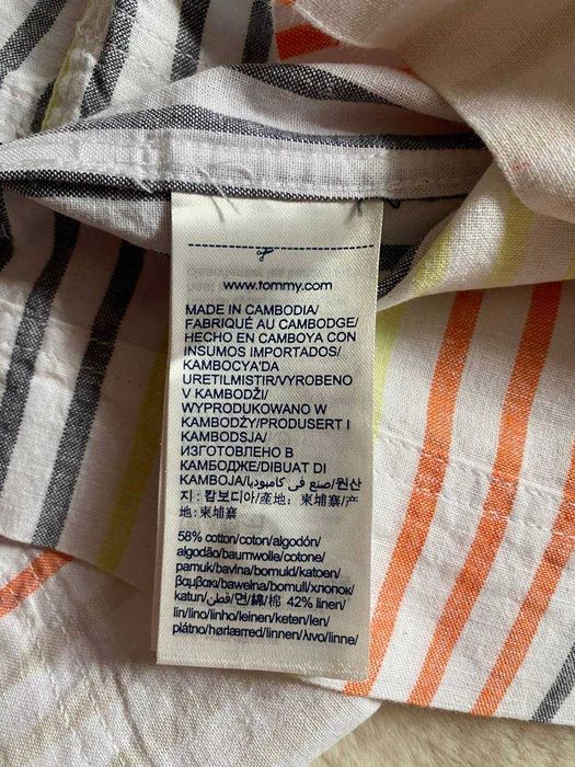 Tommy Hilfiger лляна теніска, сорочка поло, поло