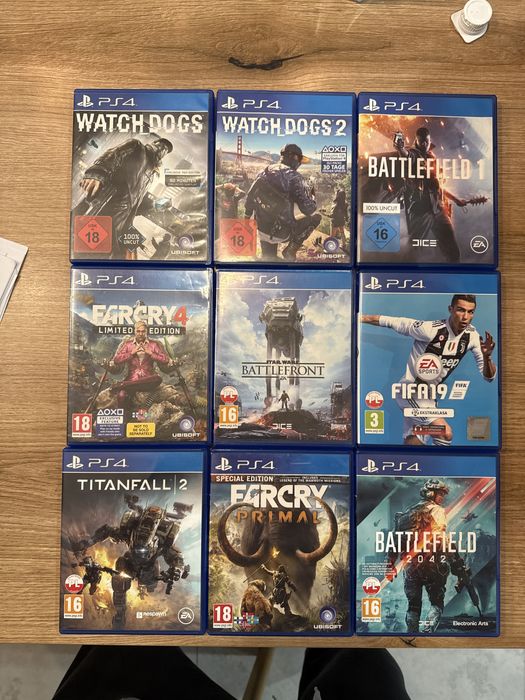 Zestaw 9 gier PS4 darmowa wysyłka
