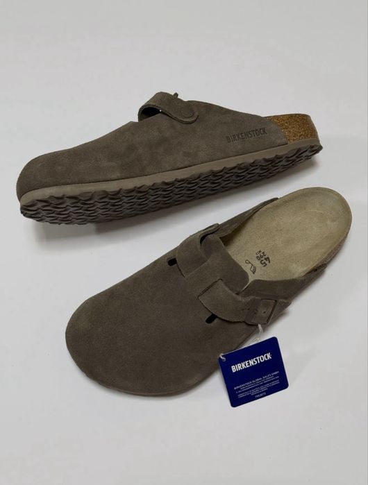 Birkenstock Boston Concrete Grey Suede | Оригінал