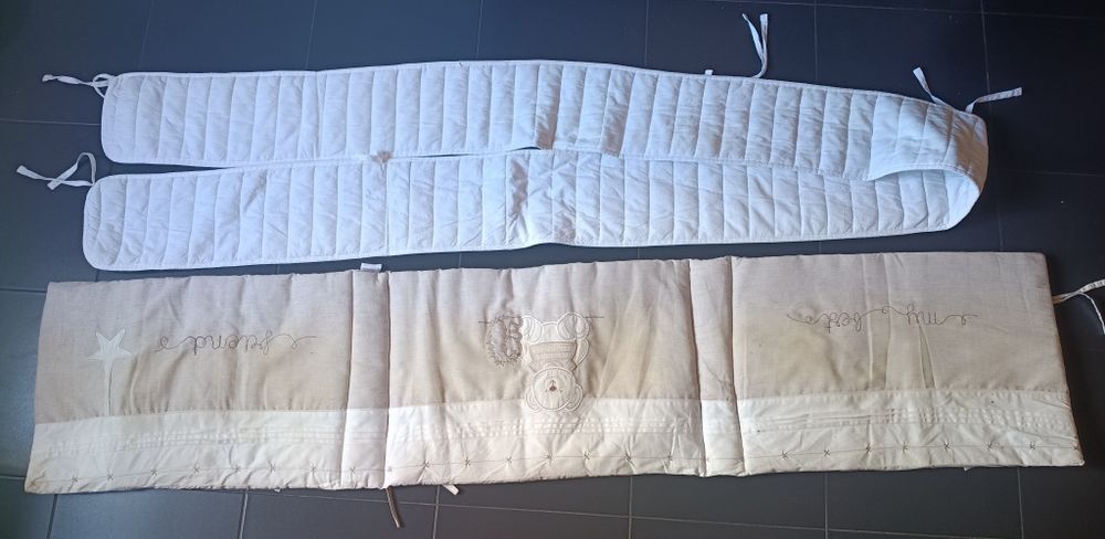 Conjunto/ pack de 2 Protetores de Berço Prénatal - Tons Neutros & 100%