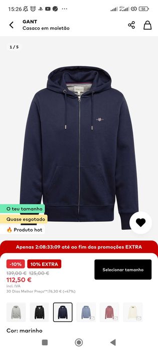 Casaco Gant com etiqueta