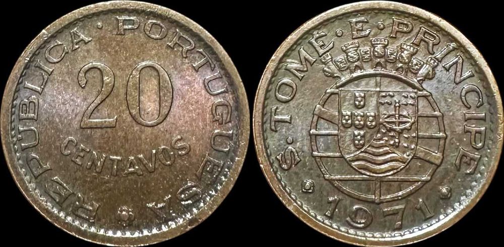 20 Centavos - 1971 - São Tomé e Príncipe