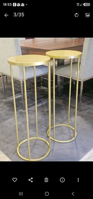9 Suportes Vasos Floreiras Festas Casamentos Dourado