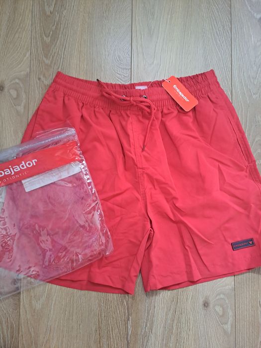 Spodenki szorty kąpielowe Atlantic, rozmiar S, kolor czerwony