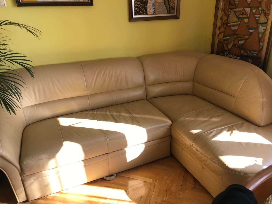 Kanapa ze skóry naturalnej Bydgoska Fabryka Mebli