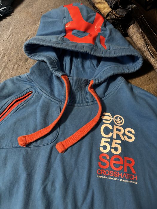 Bluza niebieski z pomarańczowym