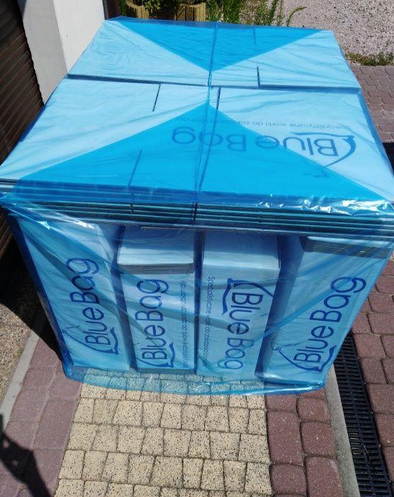 Kaptury ochronne foliowe na palety pelet węgiel wkłady do big baga