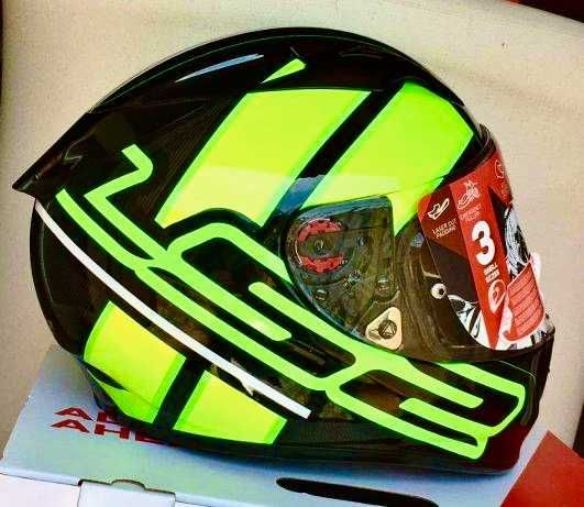 Capacete NOVO LS2 Arrow R Carbon/Kevlar Preto-Fluo.55% DESCONTO Tm XXS